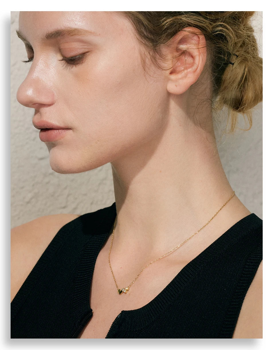Delicate Zirconia Heart Necklace