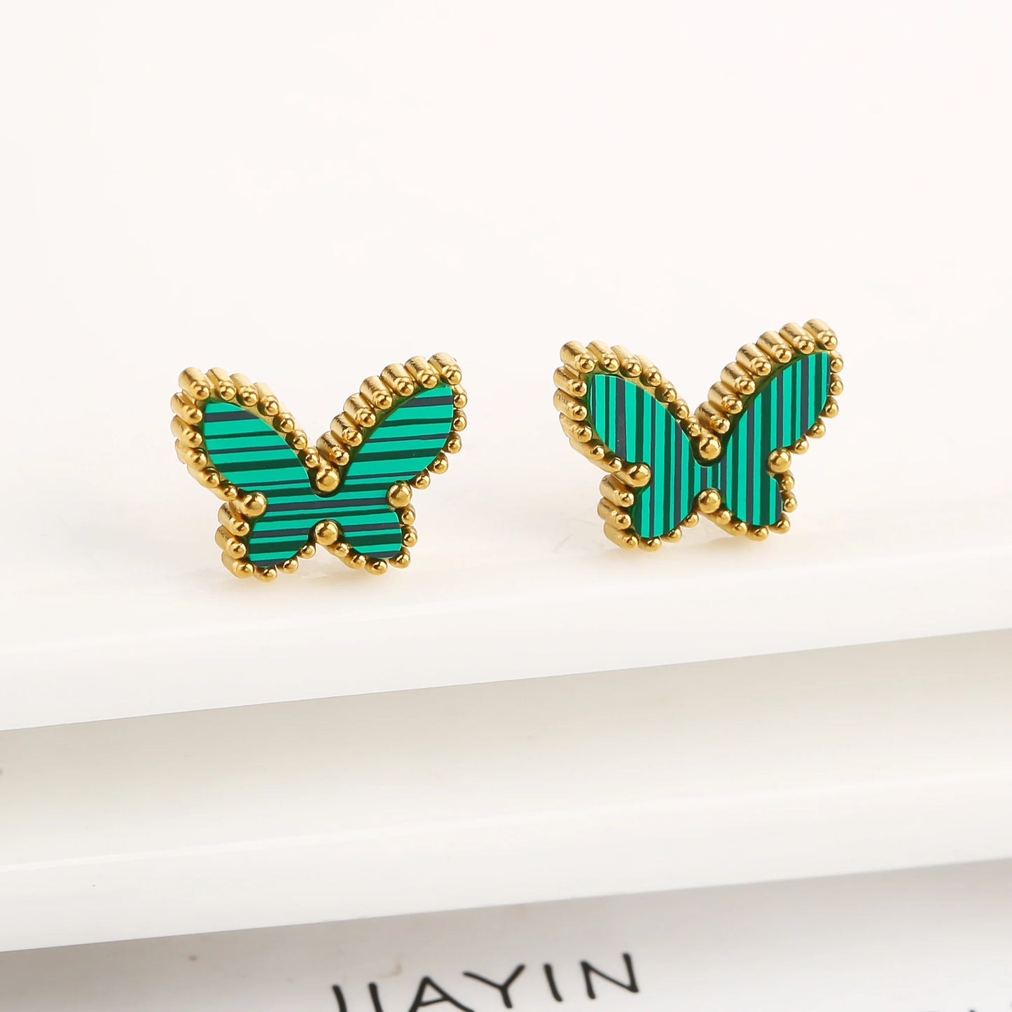 3PCS Stainless Steel Butterfly Jewelry Set