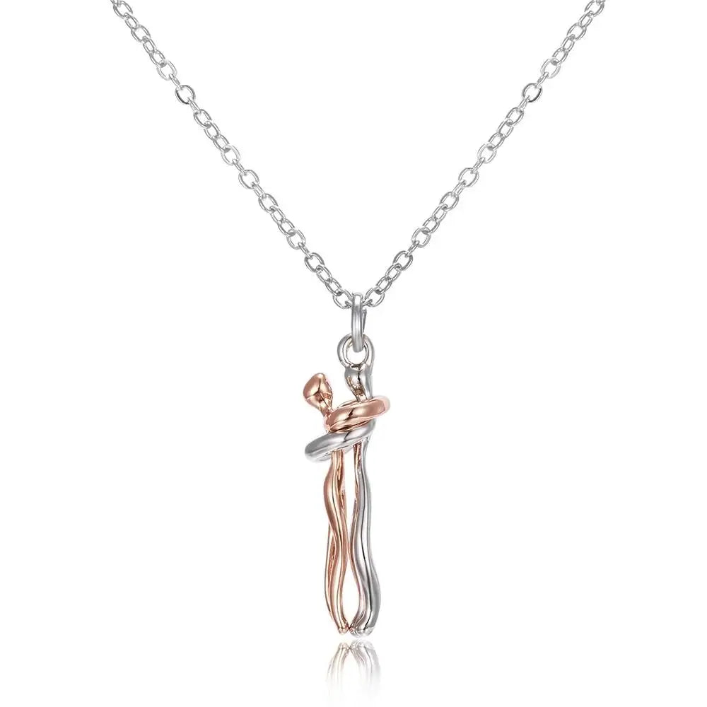 Hug Pendant Chain Necklace Jewelry