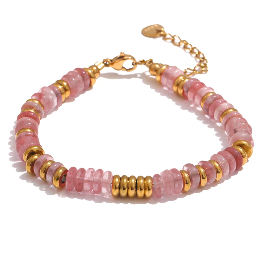 Natural Stone Beads Chain Handmade Bracelet