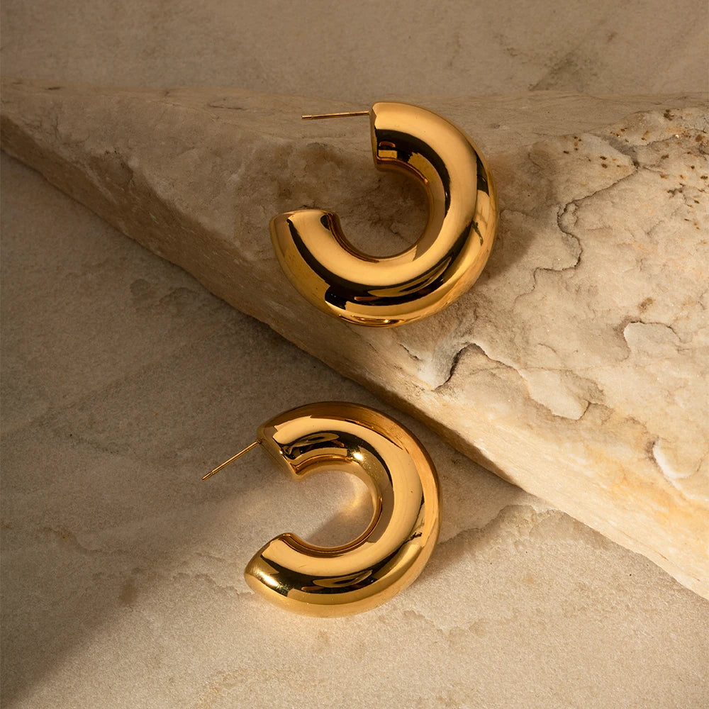Vintage Hollow Hoop Earrings