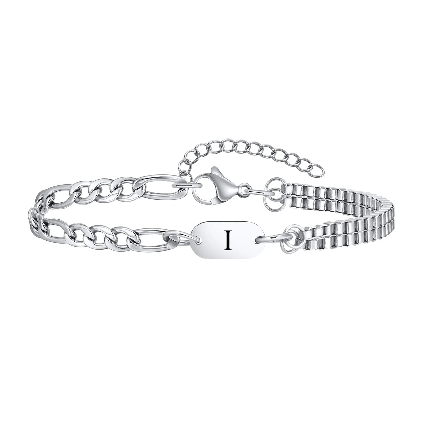 A-Z Initial Link Chain Bracelets