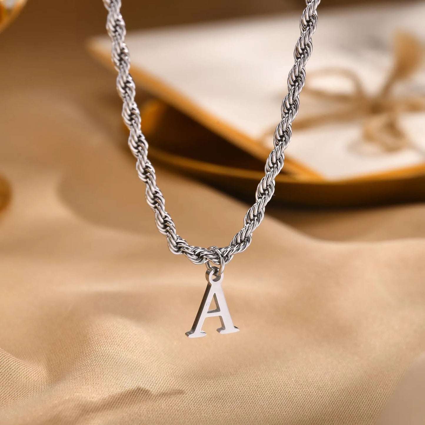 A-Z Initial Letter Necklace for Men