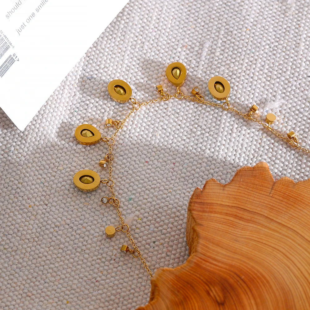 Delicate Elegant Colorful Cubic Zirconia Necklace