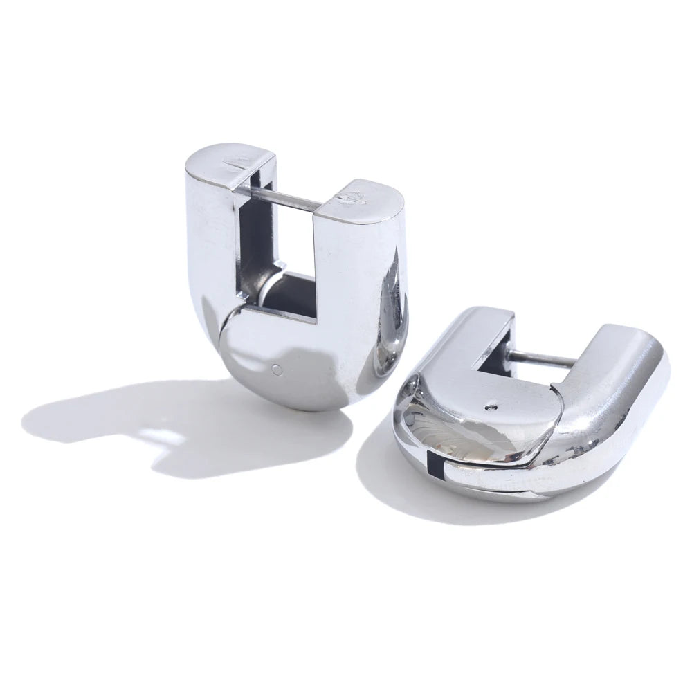 U-Shape Hollow Hoop Earrings