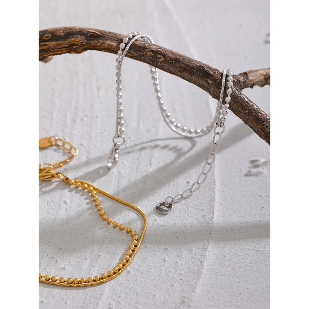 Double Layer Stainless Steel Bracelet