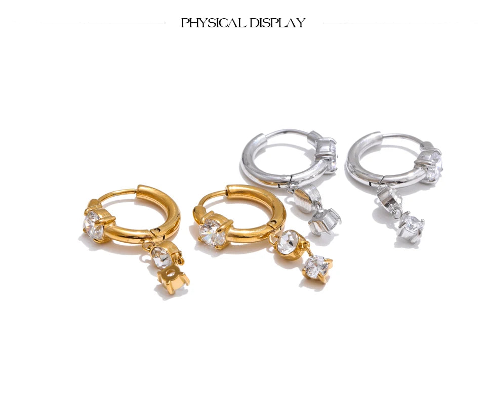 CZ Drop Earrings Chic Jewelry