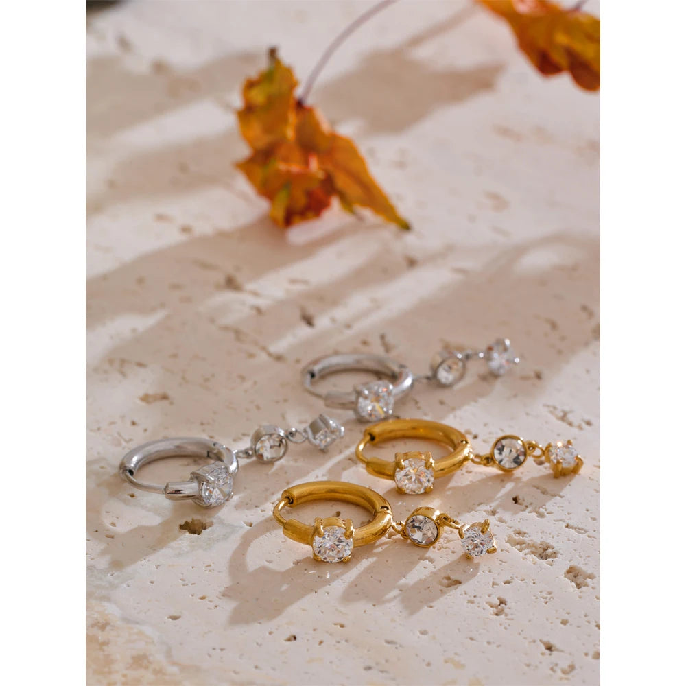CZ Drop Earrings Chic Jewelry