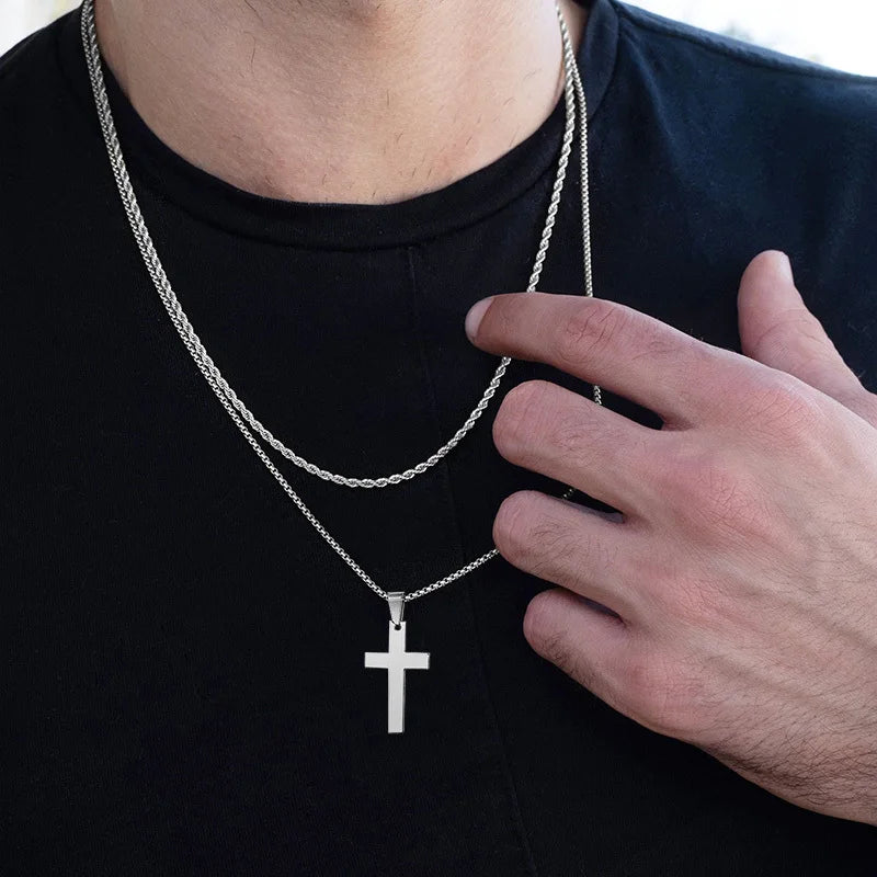 Waterproof Cross Necklaces for Men