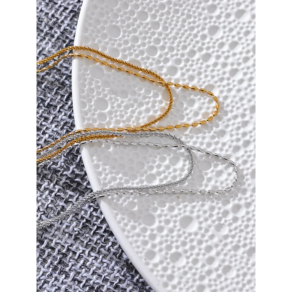 Double Layered Chic Beads Chain Necklace