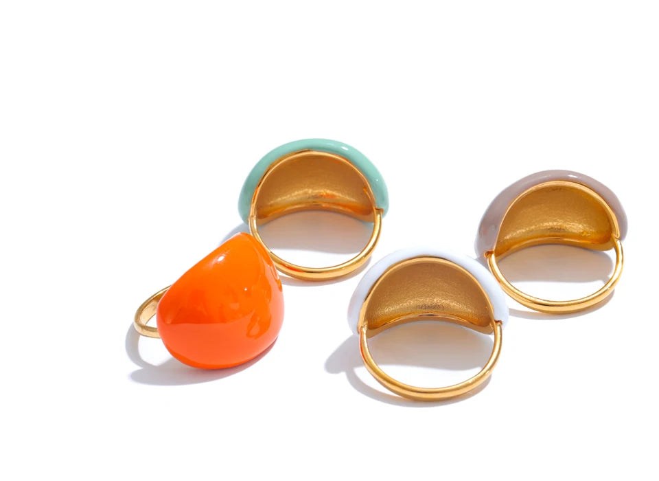 MultiColor Enamel Waterproof Ring