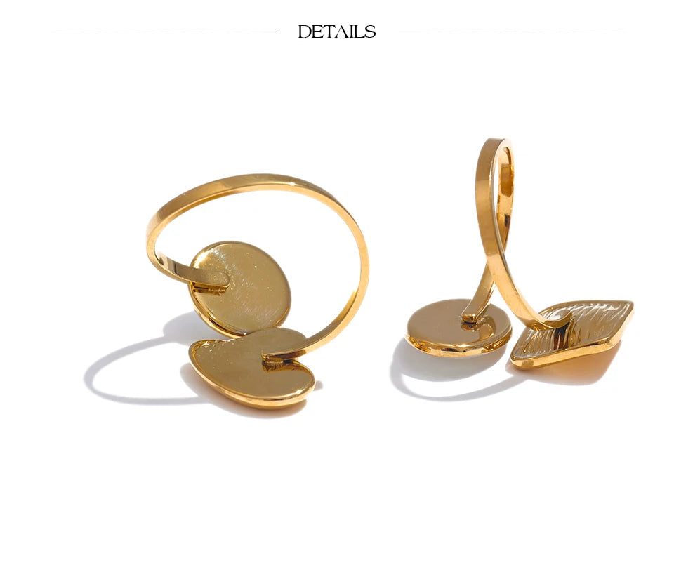 Heart Love Square Opening Ring