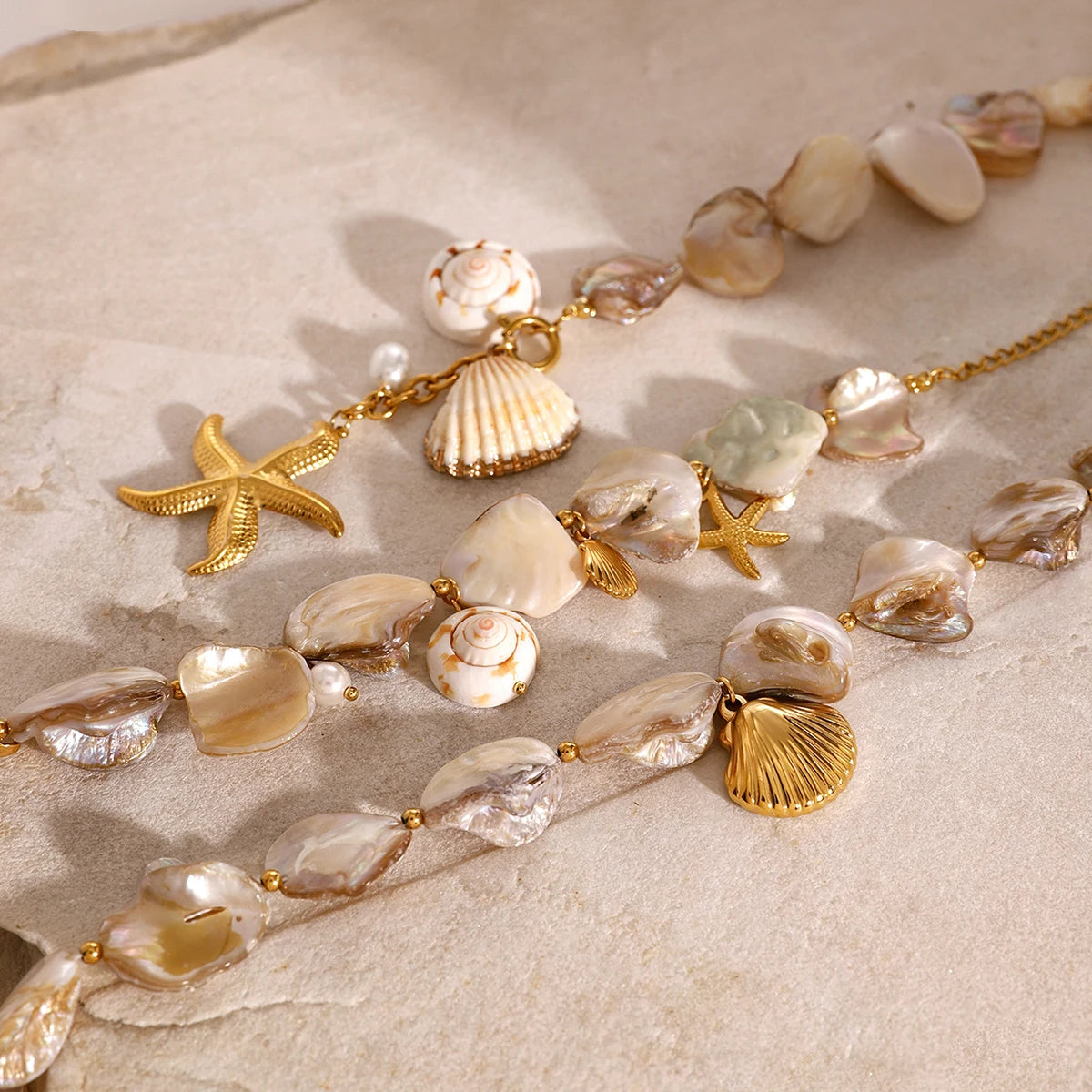Summer Ocean Charm Bracelet & Necklace