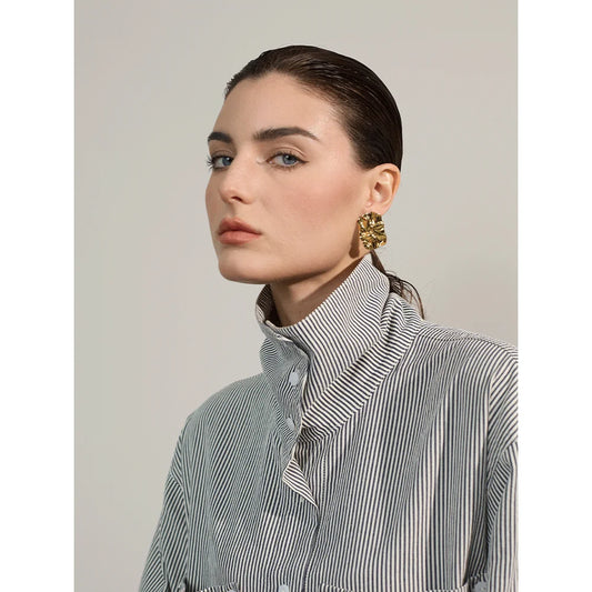 Geometric Stainless Steel Stud Earrings