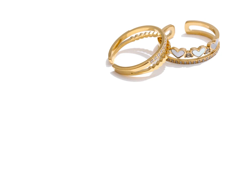 Double Layer Heart Ring