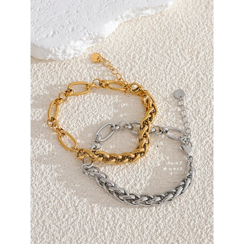 Metal Chain Statement Bracelet Bangle