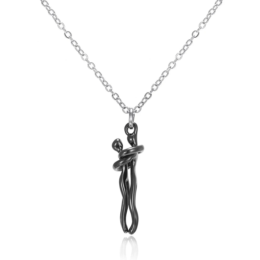 Hug Pendant Chain Necklace Jewelry