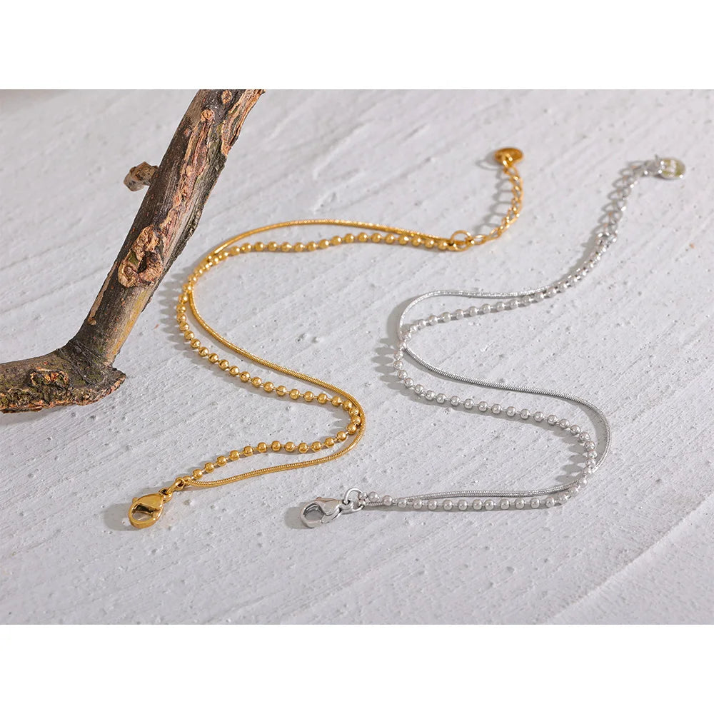 Double Layer Stainless Steel Bracelet