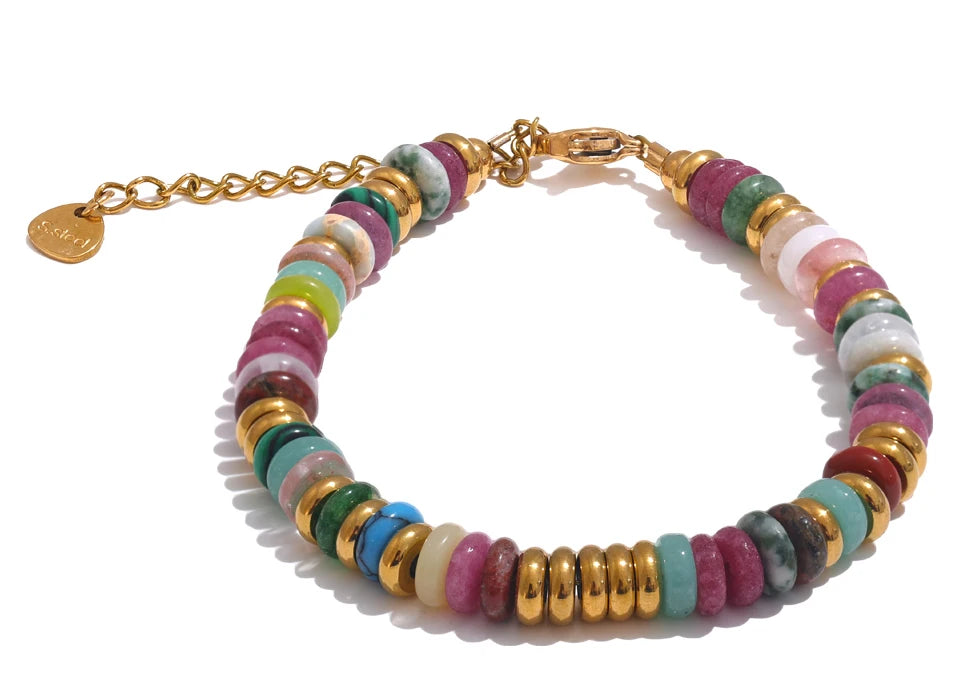 Natural Stone Beads Chain Handmade Bracelet
