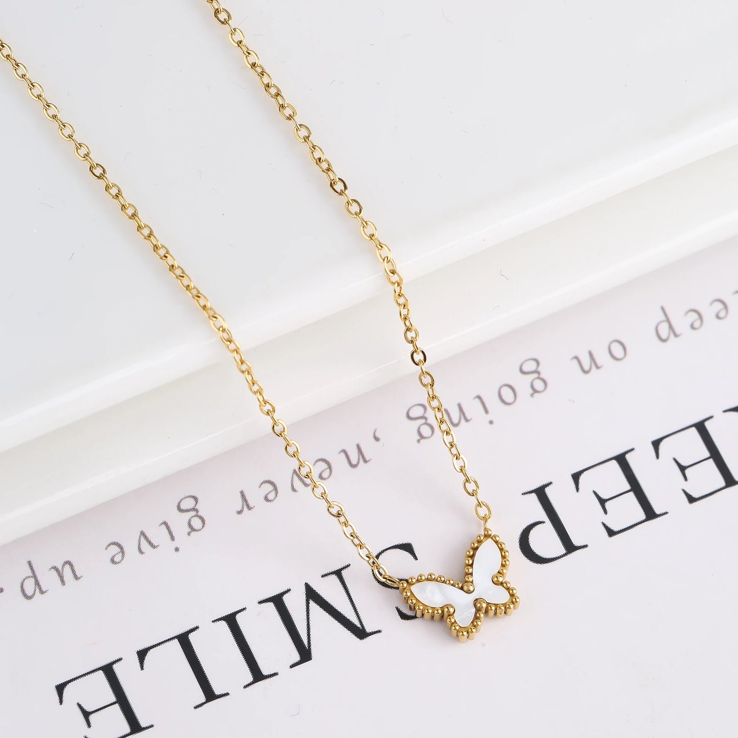 3PCS Stainless Steel Butterfly Jewelry Set