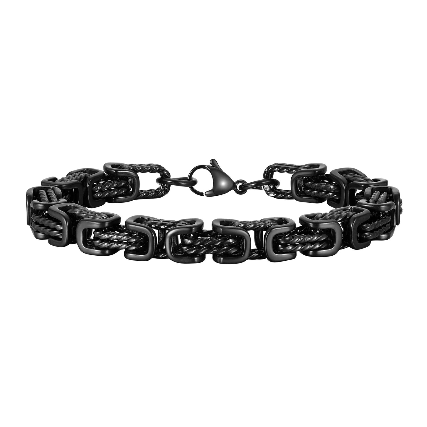 Chunky Braided Link Wristband Bracelets