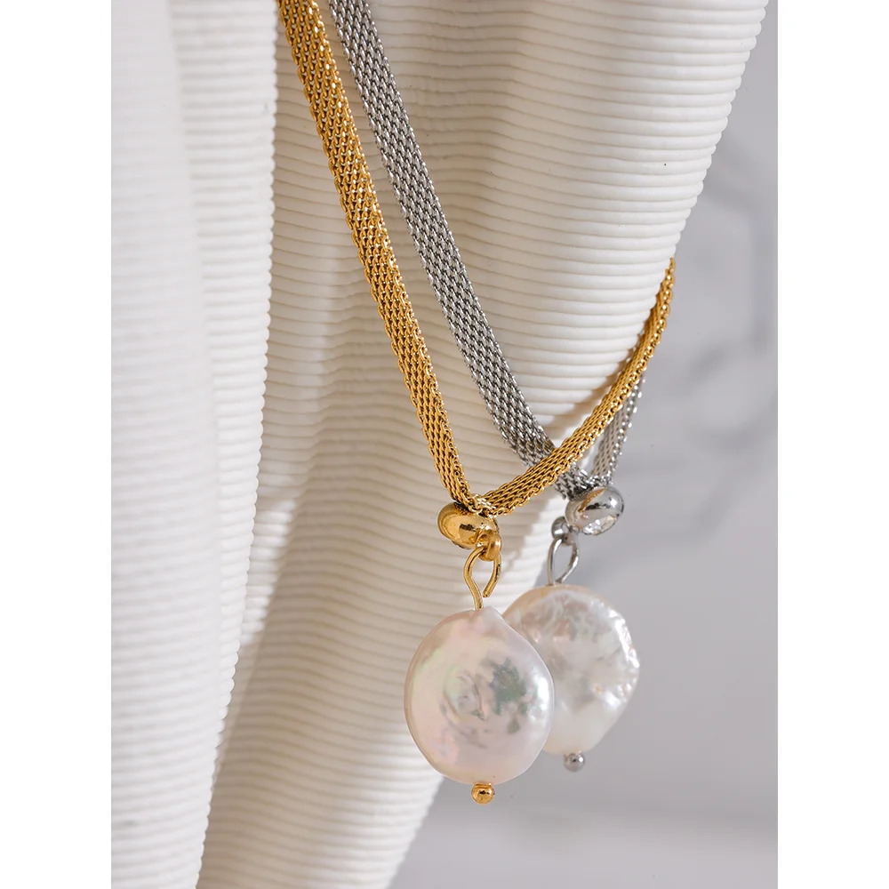 Tarnish-Free Natural Pearl Beads Necklace
