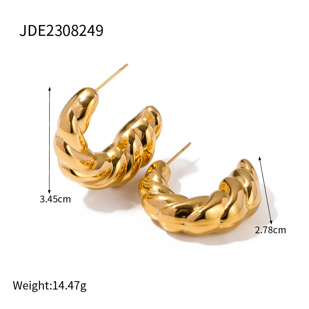 Vintage Hollow Hoop Earrings