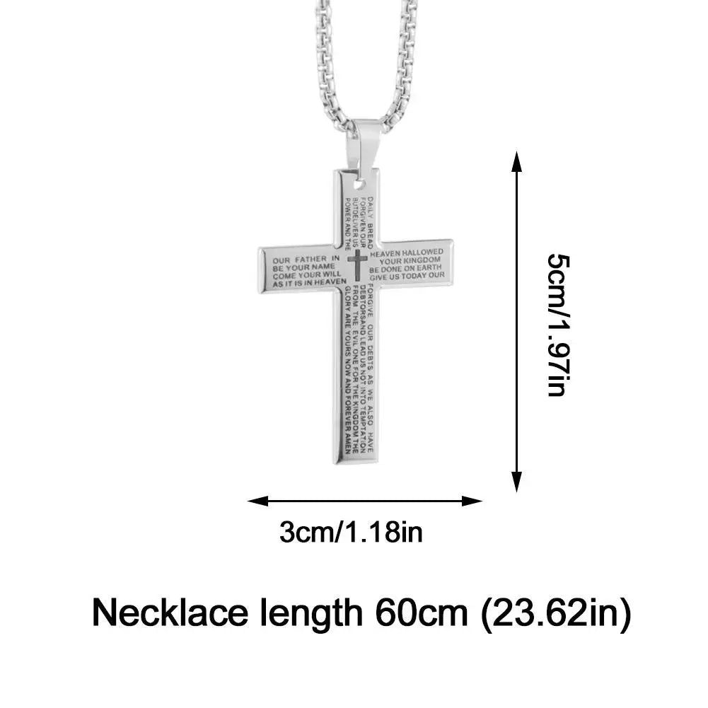 Christian Bible Cross Chain Necklace