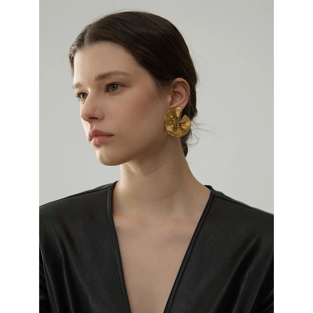 Flower Statement Stud Earrings