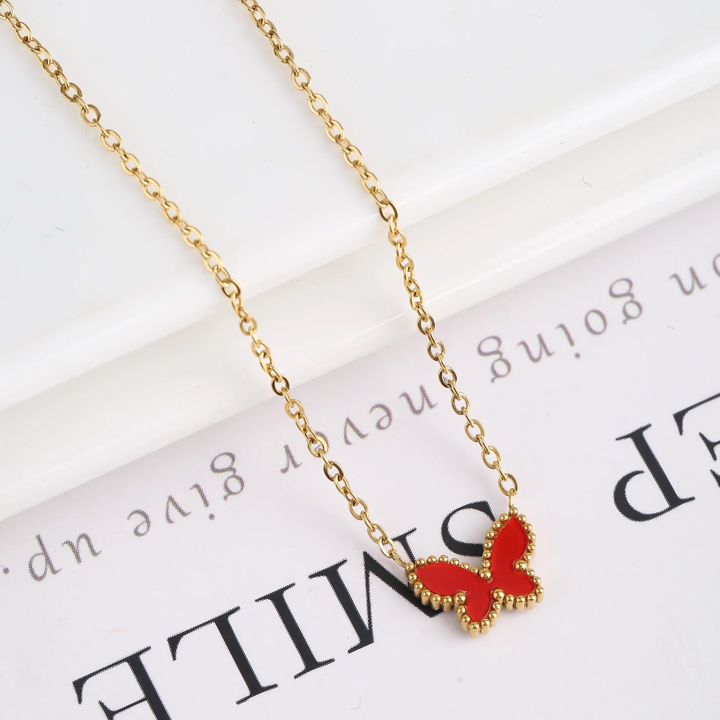 3PCS Stainless Steel Butterfly Jewelry Set