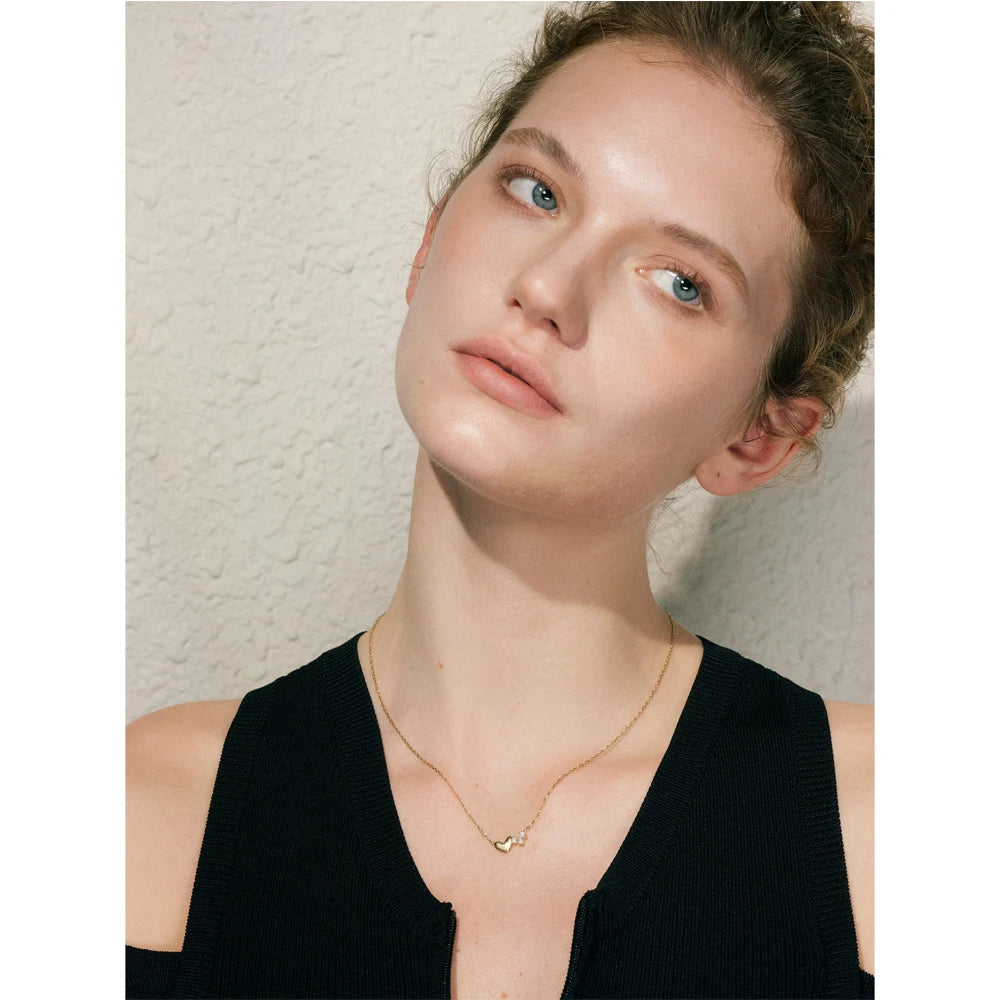 Delicate Zirconia Heart Necklace