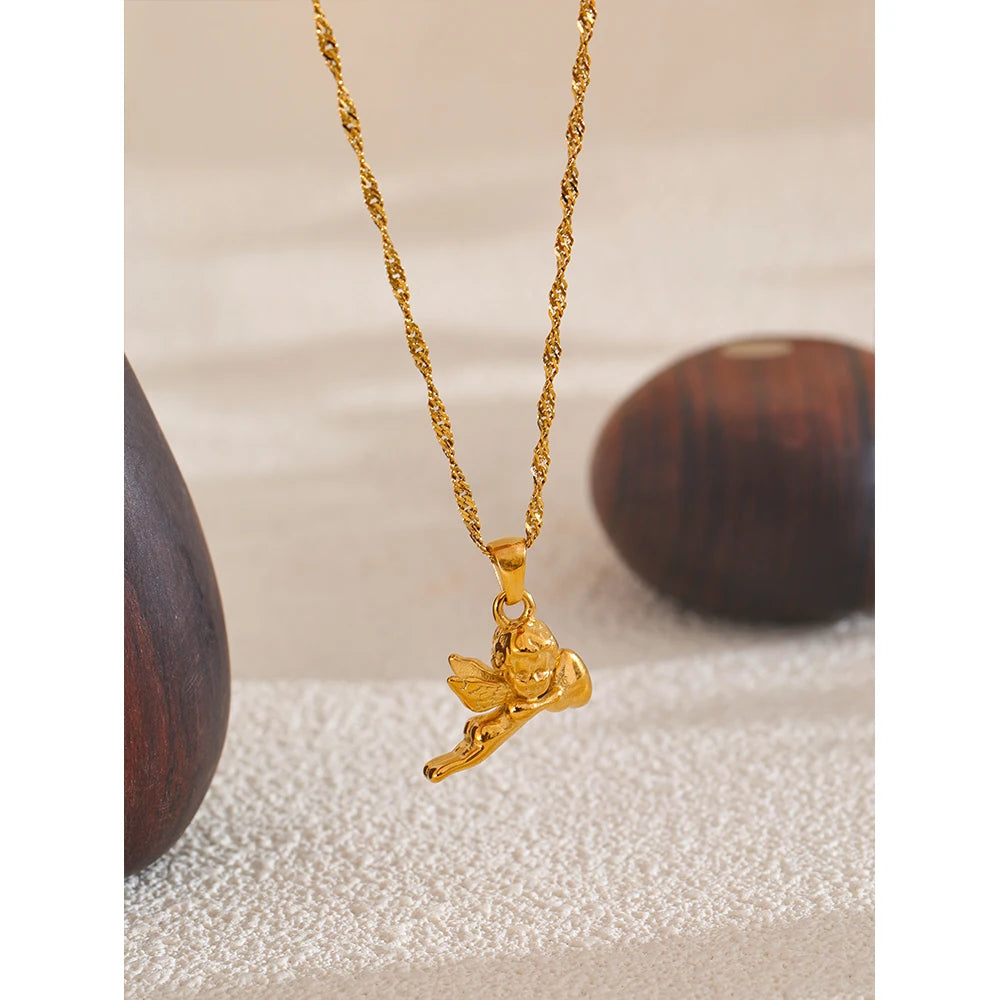 Angel Heart Pendant Necklace