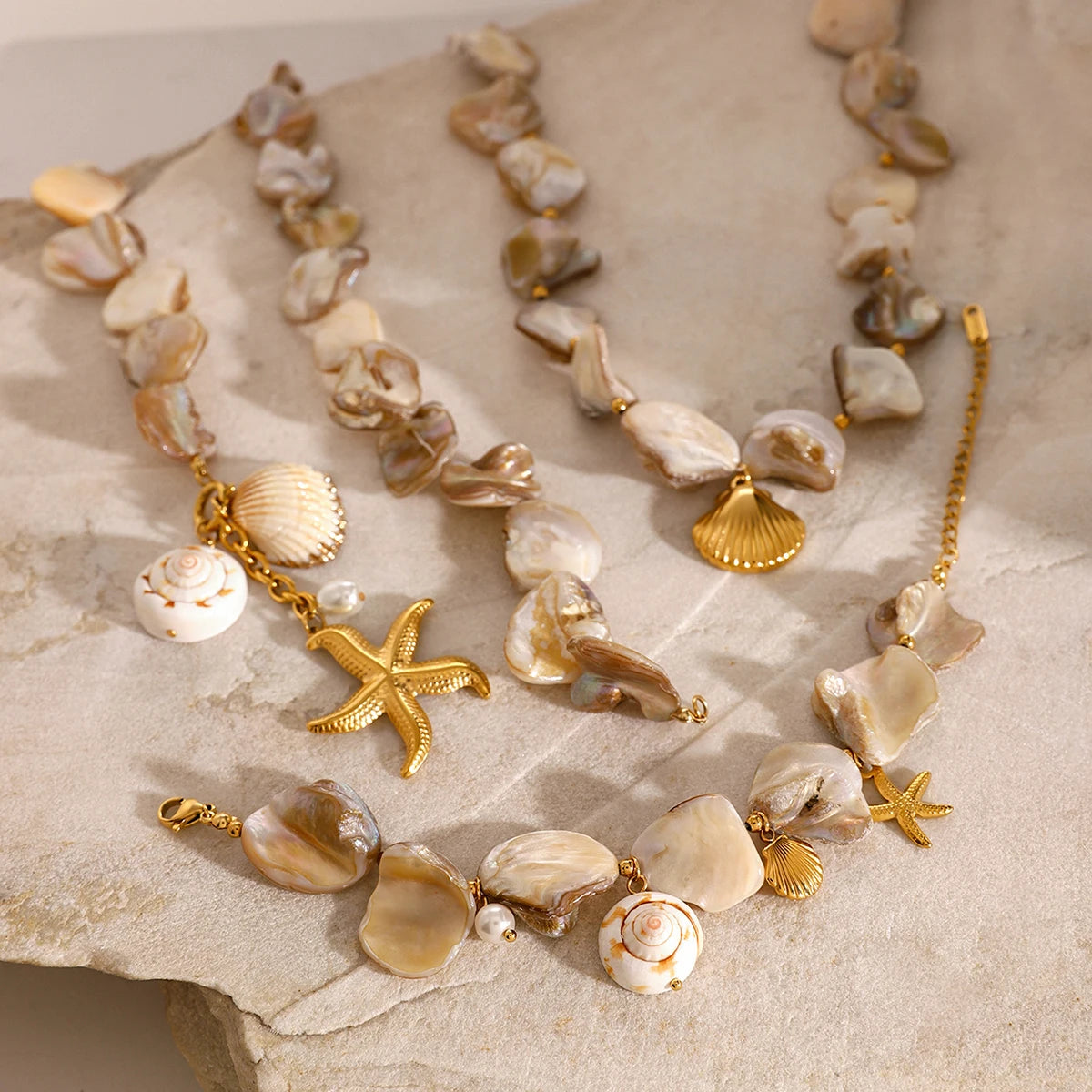 Summer Ocean Charm Bracelet & Necklace
