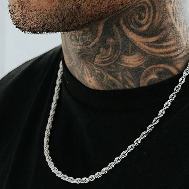 Minimalist Twist Rope Chain Necklace