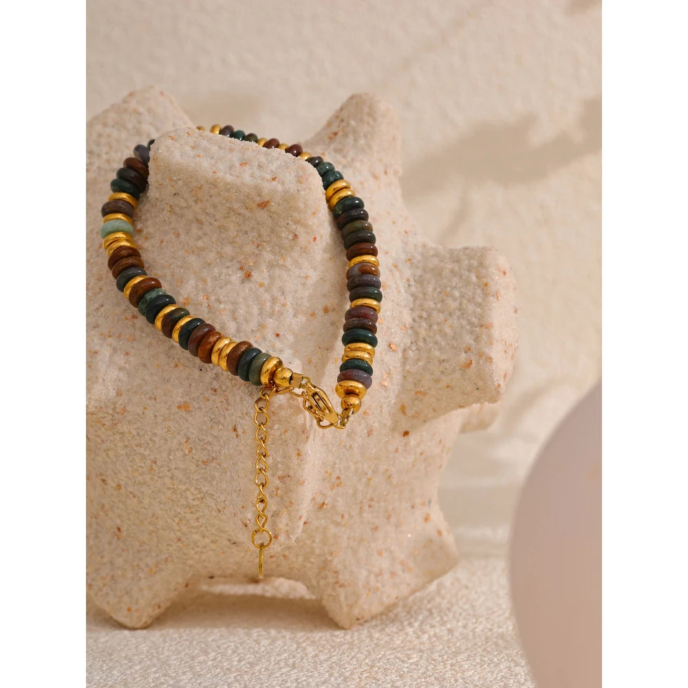 Natural Stone Beads Chain Handmade Bracelet