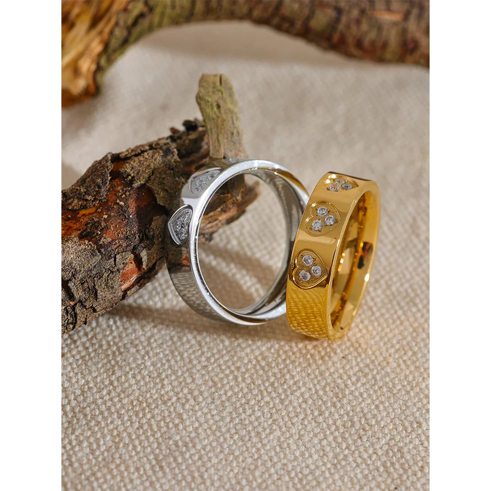 Cubic Zirconia Heart Ring