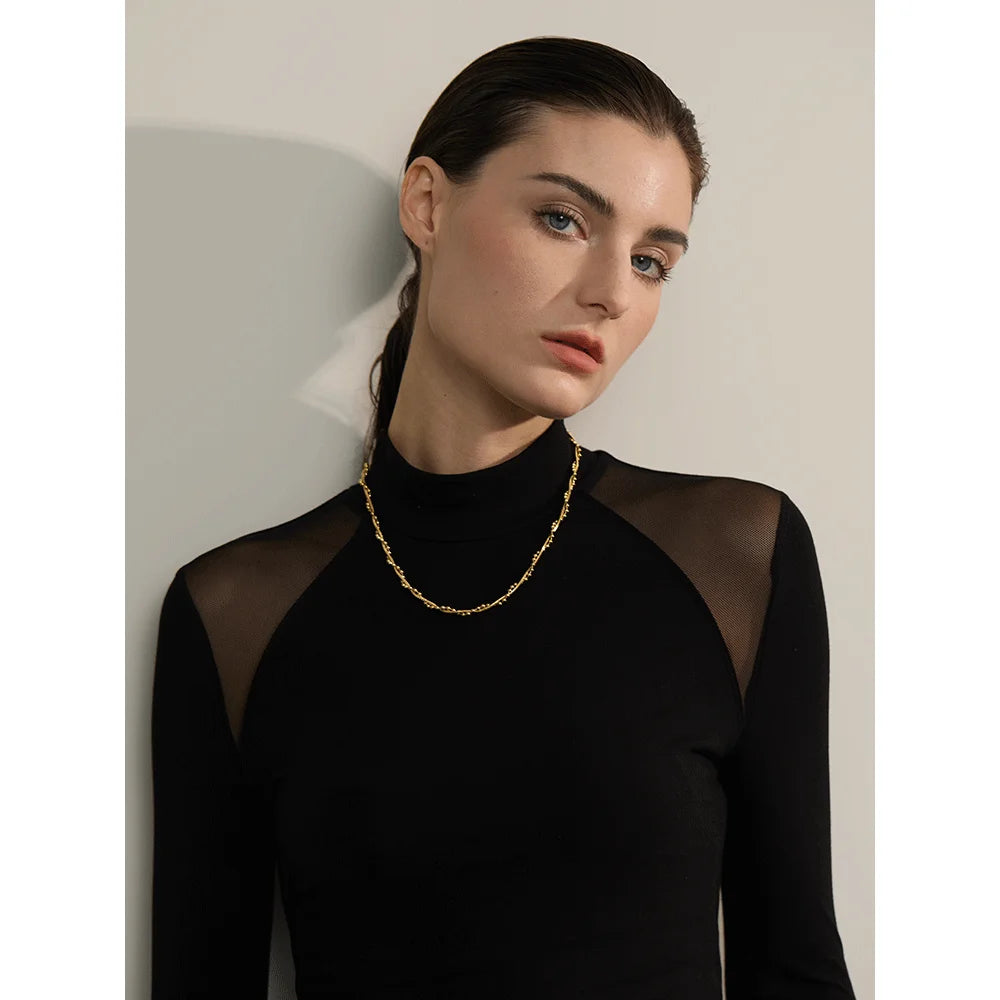 Handmade Twisted Chain Collar Necklace