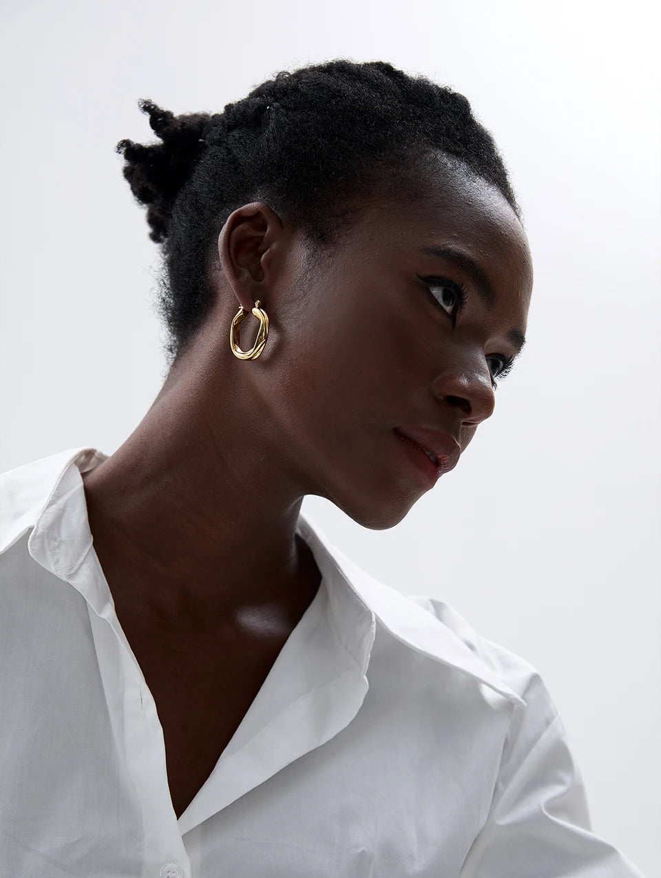 316L Stainless Steel Hollow Hoop Earrings