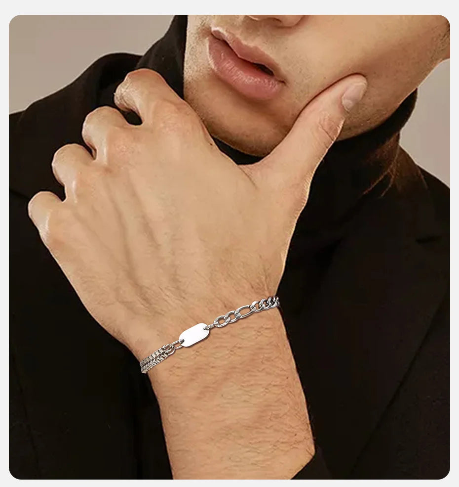 A-Z Initial Link Chain Bracelets
