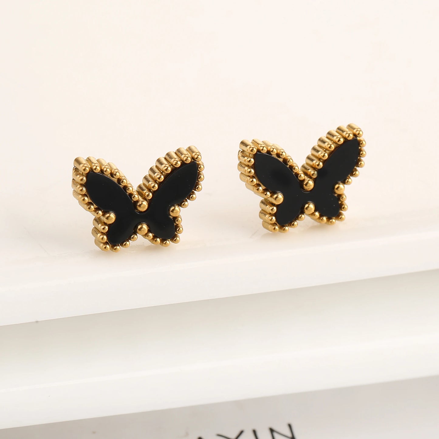 3PCS Stainless Steel Butterfly Jewelry Set