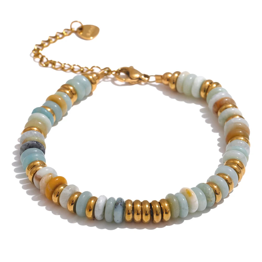 Natural Stone Beads Chain Handmade Bracelet