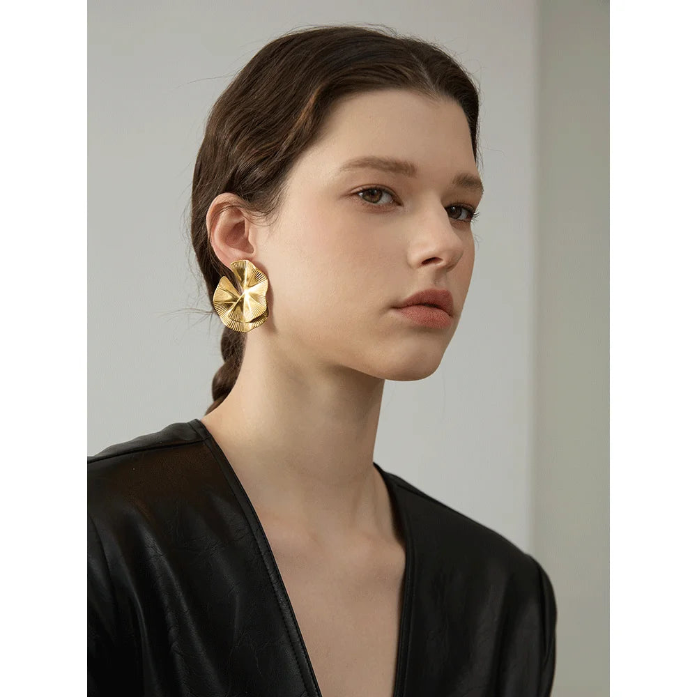 Flower Statement Stud Earrings