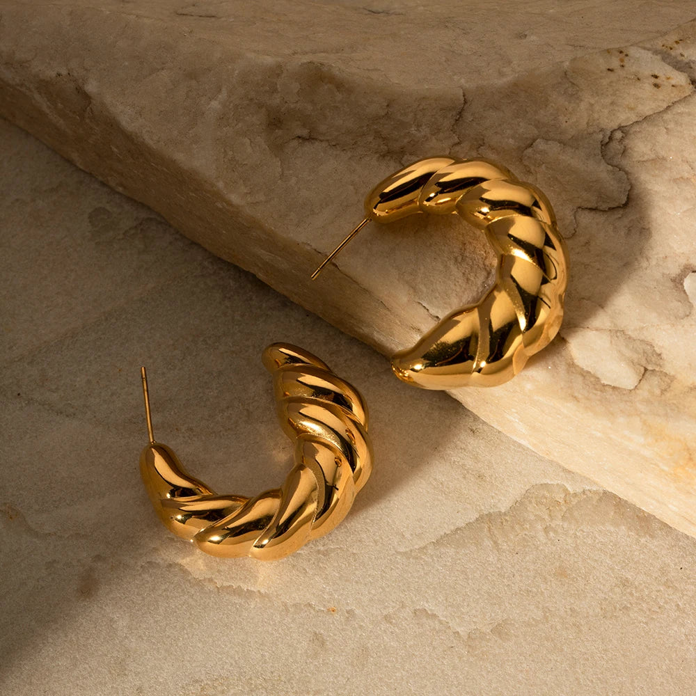 Vintage Hollow Hoop Earrings