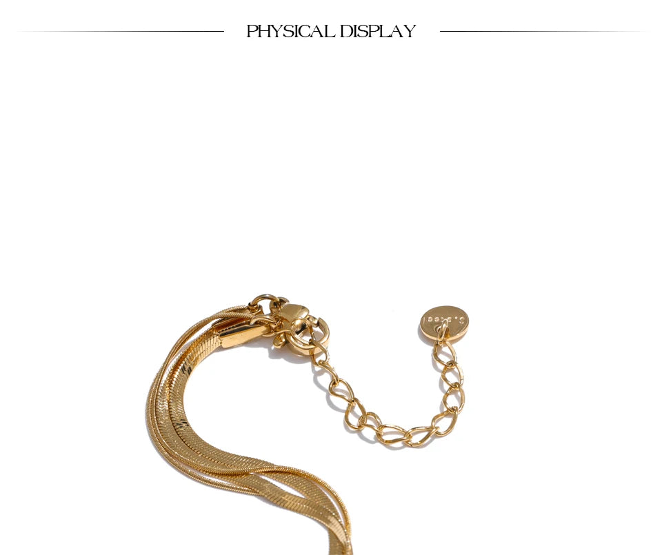 Double Layer Snake Chain Zircon Necklace