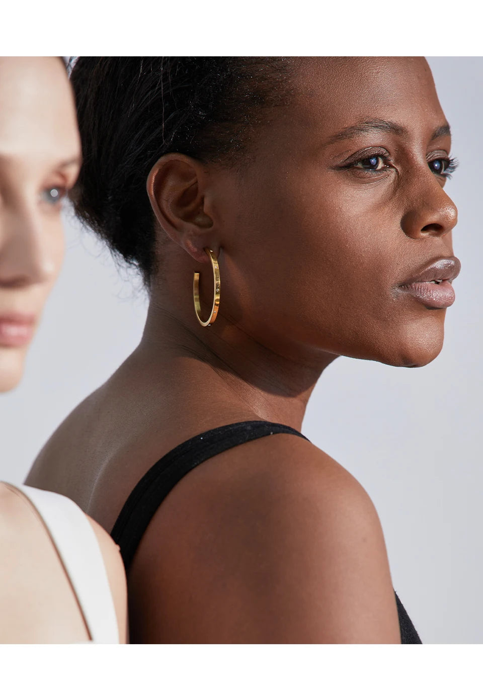 Cubic Zirconia Hoop Earrings