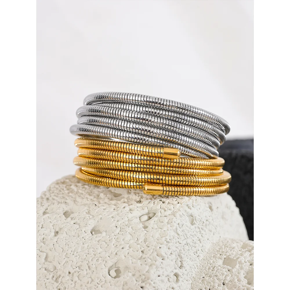 Stackable Multi-Layer Wrap Arm Bracelet Bangle