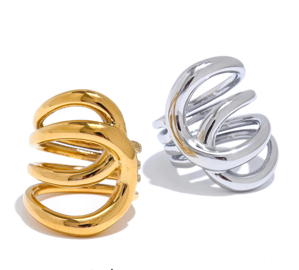 Unique Design Geometric Unusual Ring