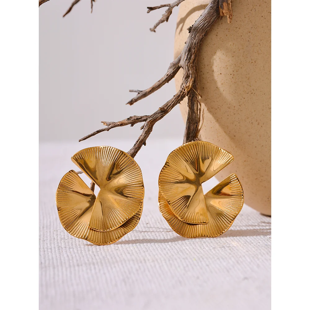 Flower Statement Stud Earrings