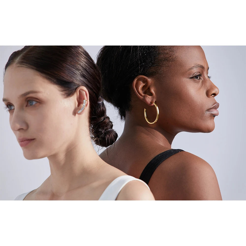 Cubic Zirconia Hoop Earrings