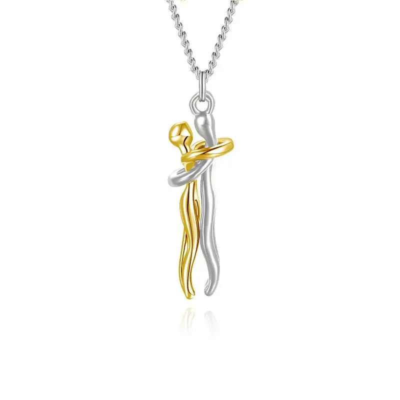 Hug Pendant Chain Necklace Jewelry
